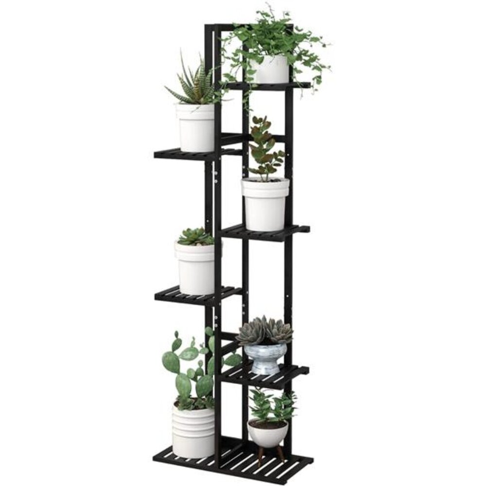 Bamboo Plant Stand Rack 6 Tier,Multiple Stand Holder Shelf Rack, Indoor&Outdoor